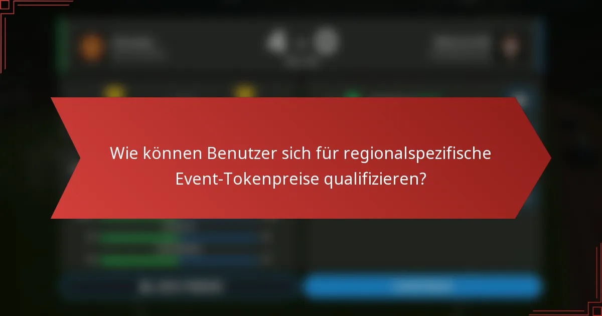 Wie können Benutzer sich für regionalspezifische Event-Tokenpreise qualifizieren?